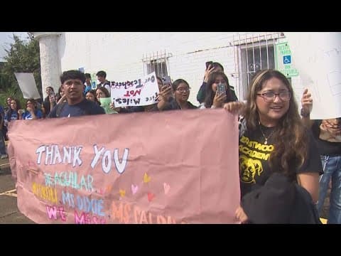 Students, parents take part in protest over changes at HISD high school