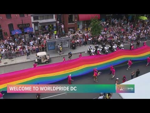 WATCH: Historic 1,000-foot rainbow flag kicks off WorldPride in DC