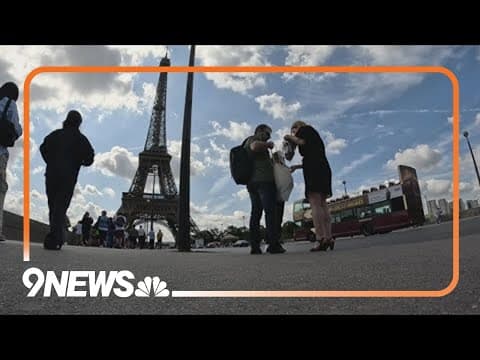 Tourists take to the streets to get the perfect Eiffel Tower picture