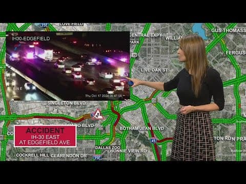 Traffic alert: Backups on Interstate 30 heading toward downtown Dallas