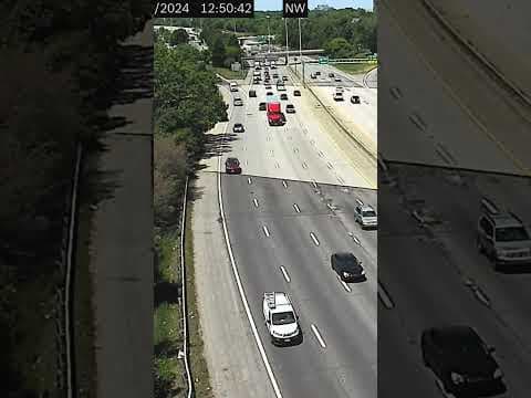 Pickup truck driving backwards on Ohio interstate #shorts