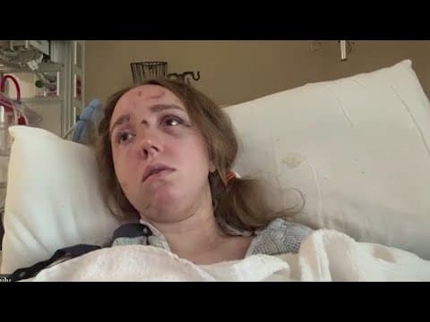 Valley View tornado survivor speaks from hospital bed as her fiancé undergoes spinal reconstruction