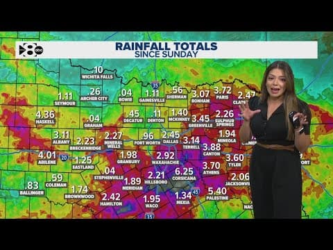 WEATHER UPDATE: Hevay rain moves through North Texas