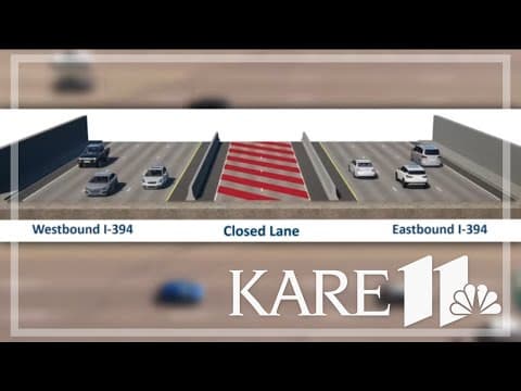 Interstate 394 lanes to close