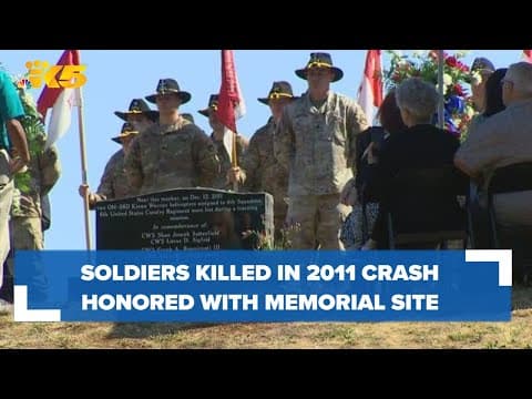 Soldiers killed in 2011 JBLM helicopter crash honored with memorial site