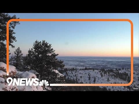 Sun rises on frigid Colorado January morning