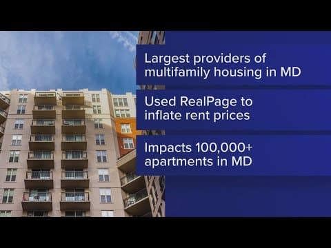 Some of Maryland's largest landlords accused of colluding to raise rent prices