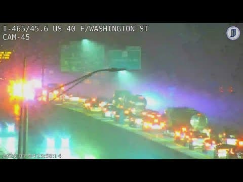 Police investigate deadly crash on I-465 around East Washington Street