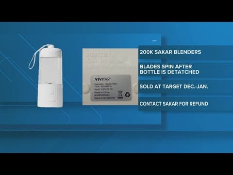 Blenders sold at Target recalled due to blade issue