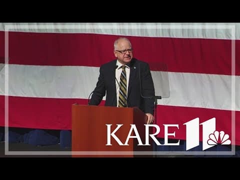 MN Gov. Tim Walz speaks publicly for first time since loss
