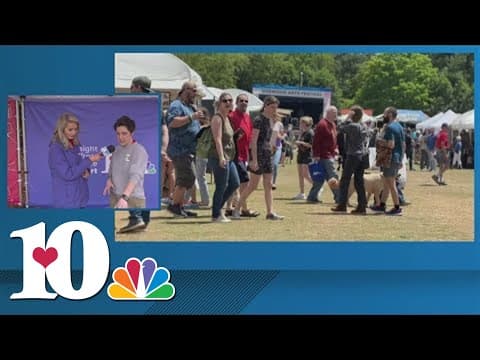 Katie Inman visits WBIR tent at the Dogwood Arts Festival