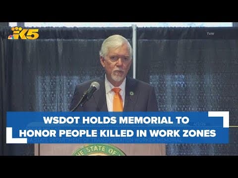 WSDOT holds memorial to honor employees who have been injured, killed in work zones