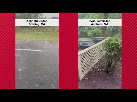 Videos show large hail falling in Virginia