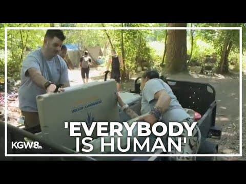 In Salem, outreach workers try to keep homeless residents cool at outdoor campsites