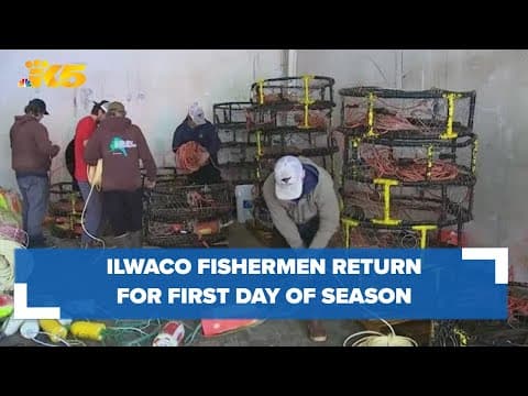 Ilwaco fishermen back on the water for opening day of Dungeness crab season 1 week after fire