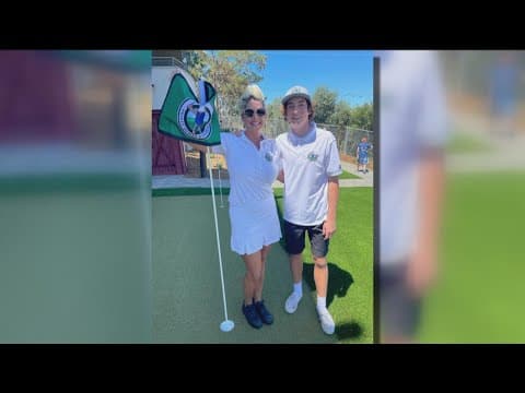 Teen who suffered severe burns in science class experiment brings joy of golfing to those in pain