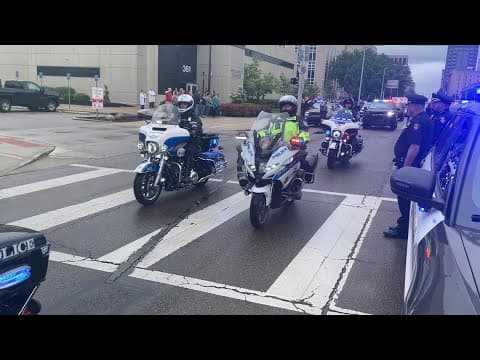 Procession for fallen Ohio deputy Daniel Sherrer begins in Dayton