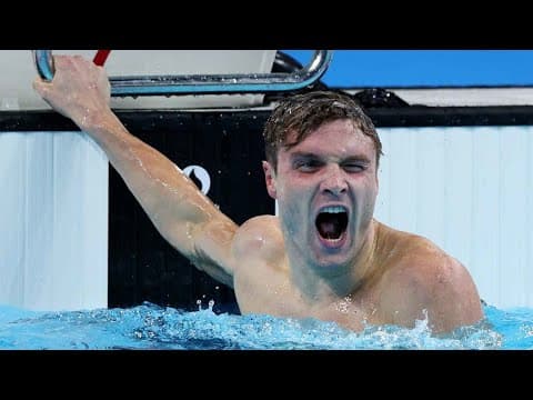 Bobby Finke talk about world record in 1500-meter freestyle at Olympics