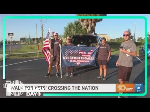 'Walk for Vets' crossing through Tampa Bay area