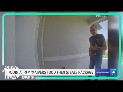 Doordasher delivers food, steals Amazon package before leaving in Polk County