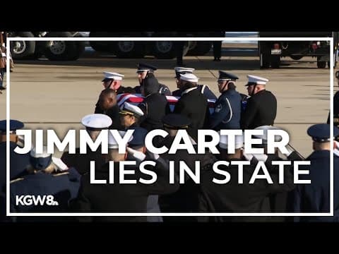 U.S. Capitol service concludes for President Jimmy Carter; casket now lies in state