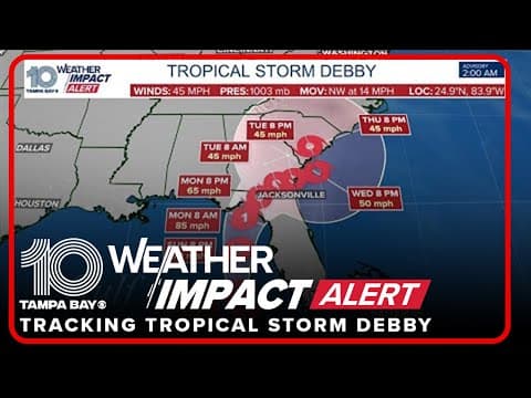 LIVE WEATHER UPDATE | Tropical Storm Debby's outer rainbands impacting Florida Keys