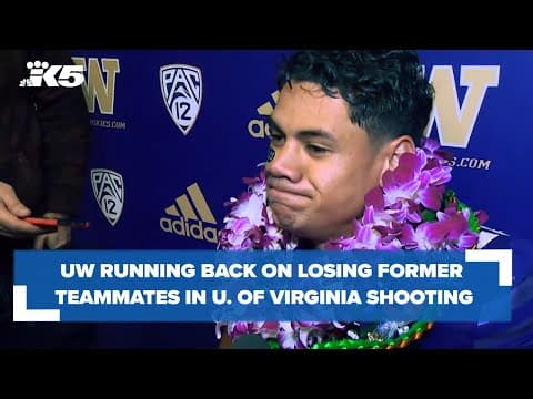 UW running back Wayne Taulapapa on senior night just days after losing friends and former teammates