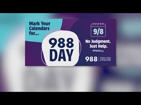 First ever '988 Day' is this weekend to raise awareness and erase the stigma around mental health