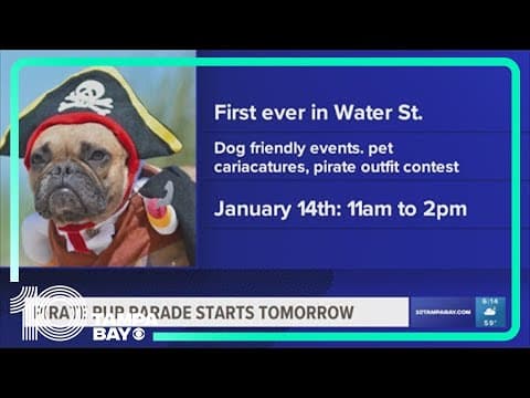 First-ever 'Pirate Pup Parade' to march down Water Street in Tampa