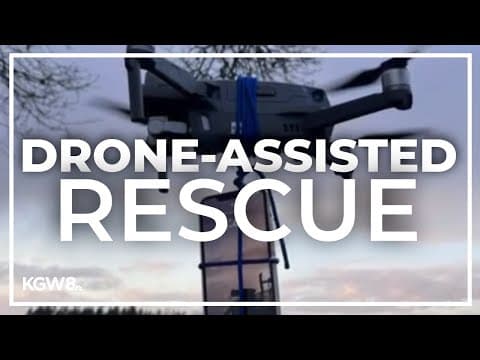 Oregon man stranded in remote snow-covered road uses drone to signal for help