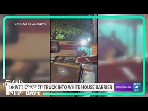 U-Haul truck smashes into security barrier near White House