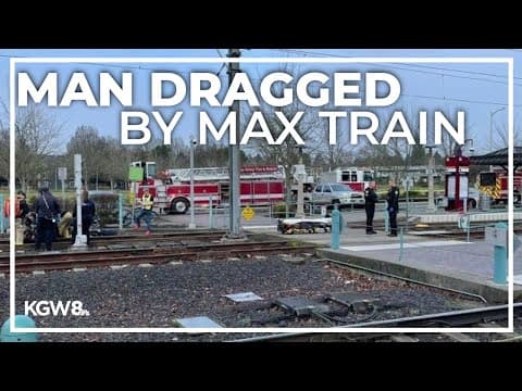 Man dragged by MAX train after catching coat in closing train doors, TriMet says