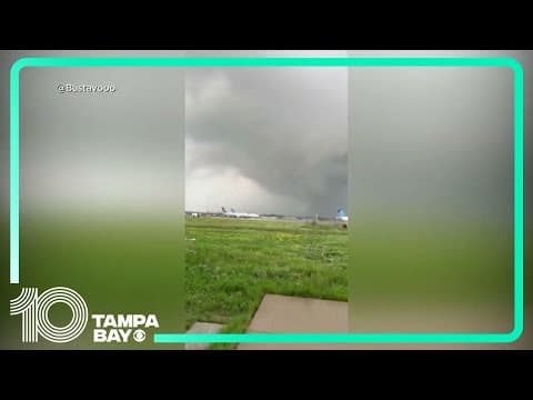 Funnel clouds form near Chicago's O'Hare International Airport