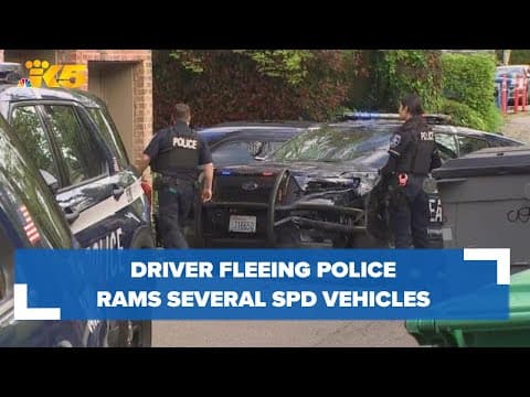 Driver trying to escape law enforcement rams several Seattle police cars