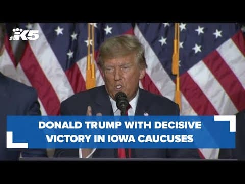 Donald Trump with decisive win in Iowa caucuses