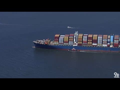 WATCH: Traffic to be halted as Dali travels under the Chesapeake Bay Bridge