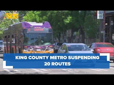 King County Metro suspending 20 routes, starting in September