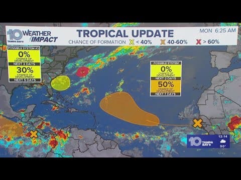 Tracking the tropics: Tropical Storm Dexter forms; Two other systems monitored for development