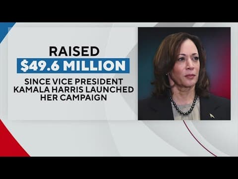 Vice President Kamala Harris raises nearly $50M since announcing presidential campaign