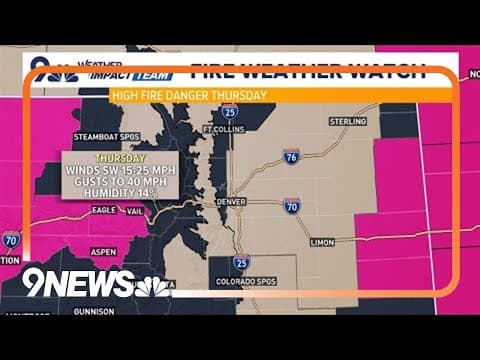 Colorado's high fire risk areas on Thursday