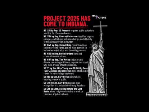 What we can VERIFY about proposed bills in Indiana and their possible link to Project 2025