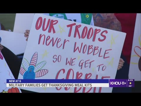 Nonprofit donates Thanksgiving turkeys, meal kits to Houston-area military families