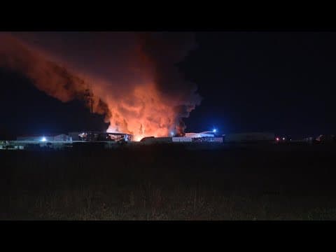 Columbus Fire: Time-lapse video shows large auto scrapyard fire