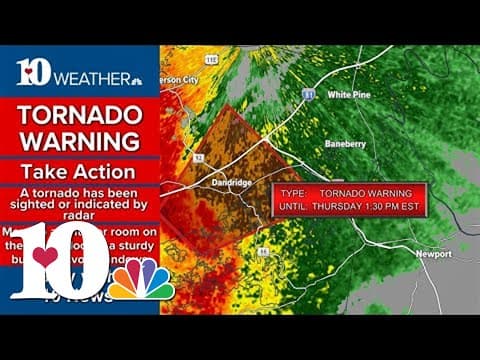 UPDATE: The Tornado Warning has expired for Jefferson, Cocke, Hamblen and Greene counties.