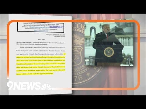 Colorado Supreme Court rules Trump is not allowed on state primary ballot