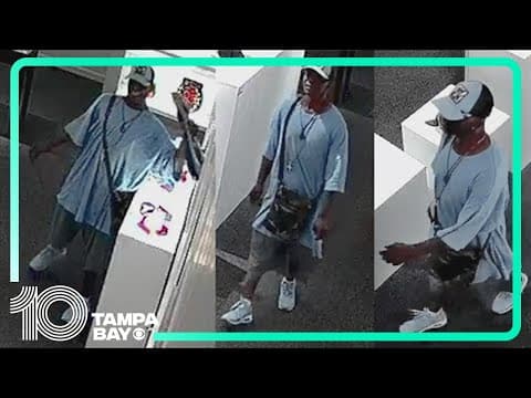 St .Pete police searching for man who allegedly stole piece of art from gallery