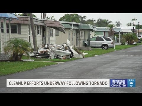 Cleanup efforts underway following tornado in Pinellas County