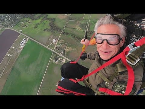 Gov. Greg Abbott and WWII veteran who's 106 skydive