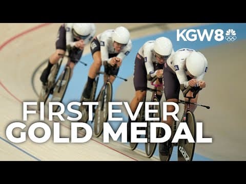 U.S. women's cycling pursuit team wins first ever gold medal at Paris Olympics
