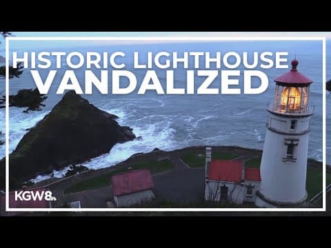 Suspects accused of vandalizing Heceta Head Lighthouse on the Oregon coast